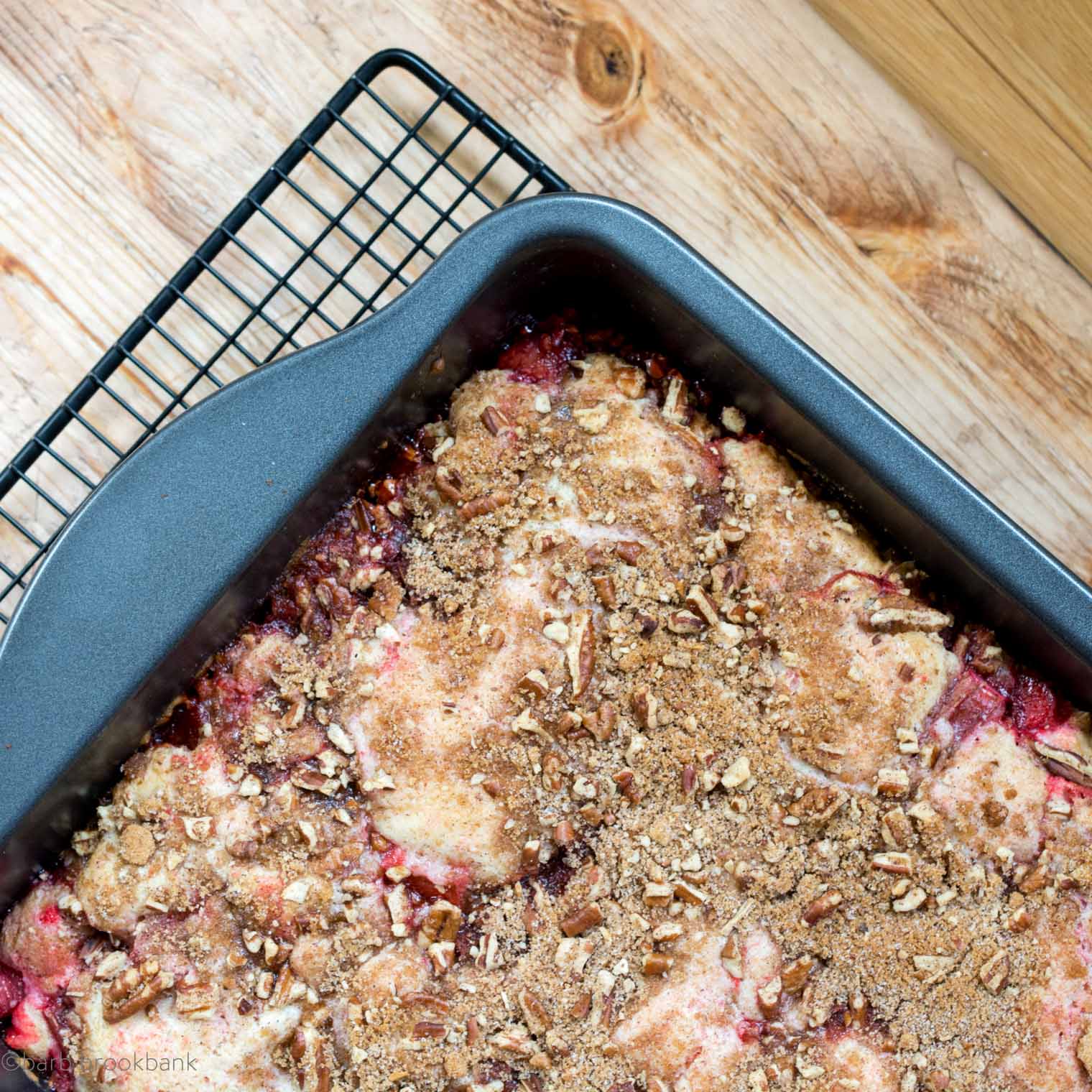 Rhubarb Strawberry Coffee Cake, Keeping With the Times