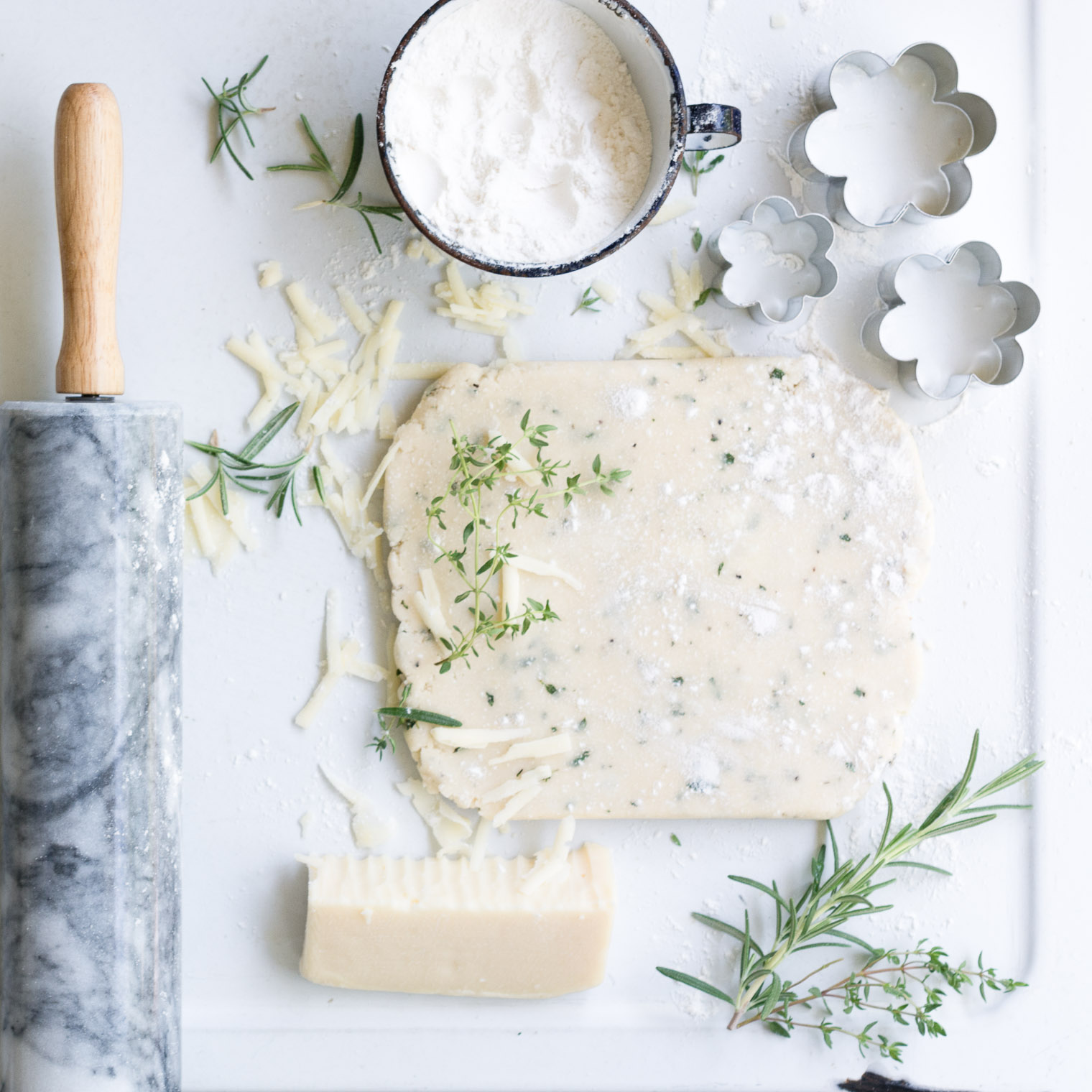 Rosemary Thyme Parmeson Shortbread, Keeping With the Times