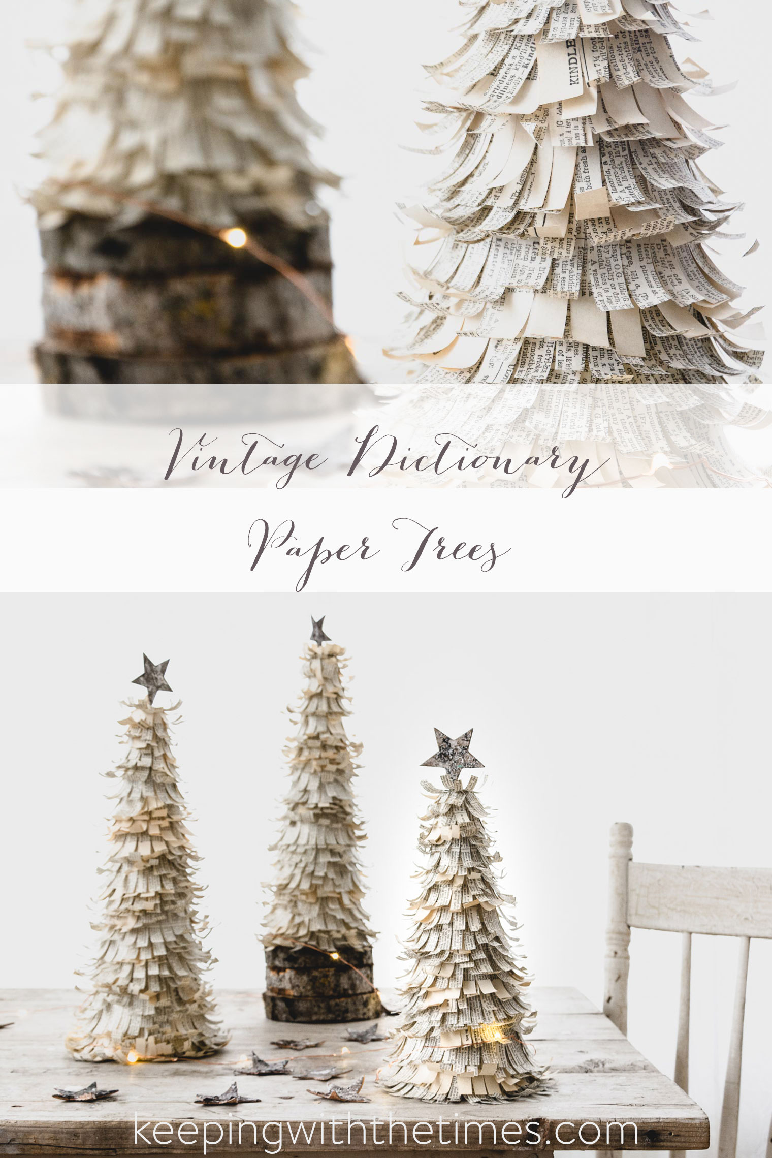 Dictionary Paper Trees, Keeping With the Times, Barb Brookbank