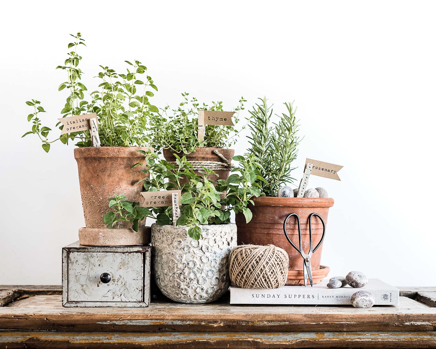 Easy DIY Plant Markers, Plant markers for pots of herbs