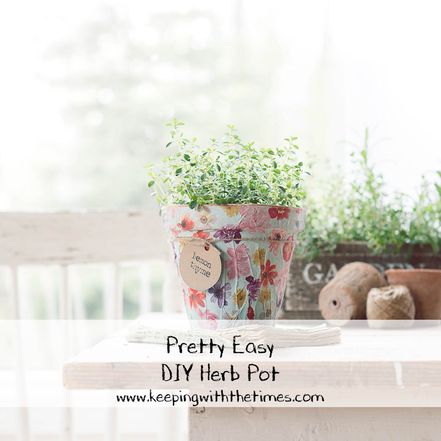 Pretty Easy DIY Herb Pot, Keeping With the Times